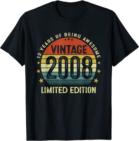 Discover Vintage 2008 Limited Edition 13th Birthday T-Shirt