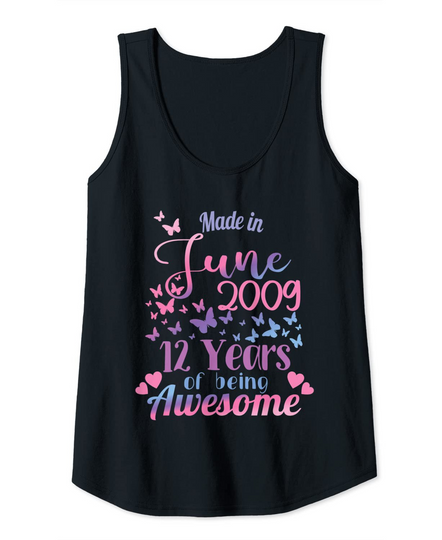 Discover Womens 12th Birthday June 2009 For Girls Awesome Tank Top