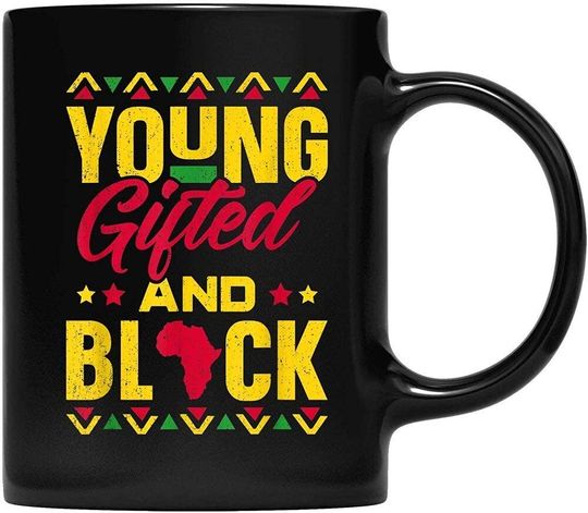 Discover Young Gifted & Black African Pride Black History Coffee Mug