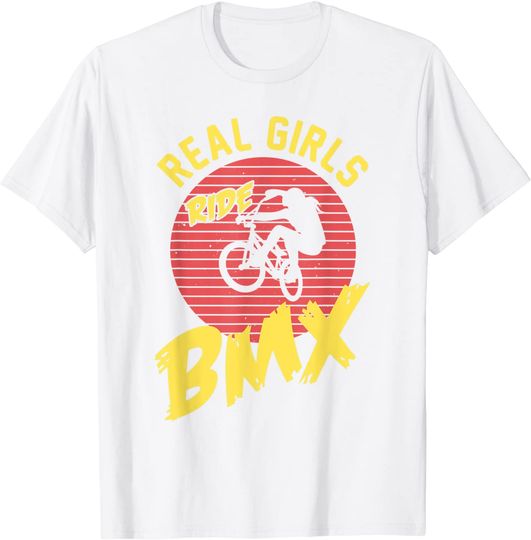 Discover Girls Ride Bike BMX Vintage Mountain Biking Biker T-Shirt