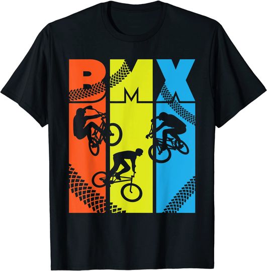 Discover Vintage Retro BMX - BMX Rider Bicycle Motocross T-Shirt