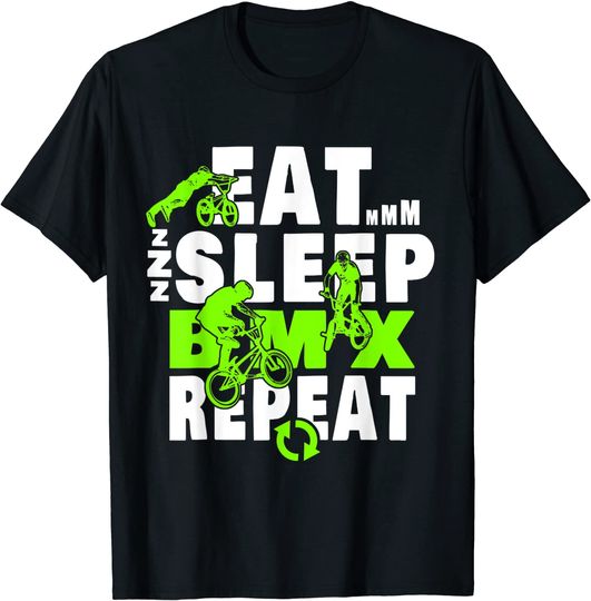 Discover Eat Sleep BMX Repeat T-Shirt Bicycle Gift Motocross T-Shirt