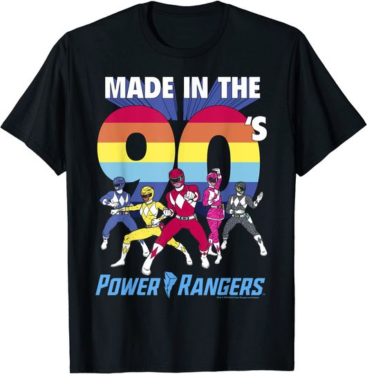 Discover Power Rangers Group Shot Made In The 90's T-Shirt