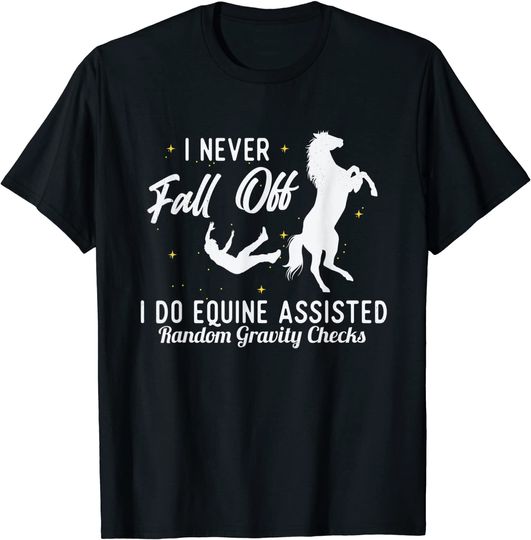 Discover Equine Assisted Gravity Checks - Equestrian Horse Rider T-Shirt