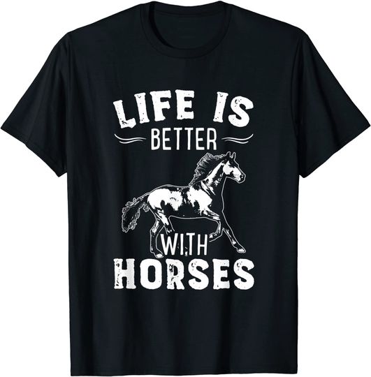 Discover Horse Lover Gift Women Equestrian Girl Horseback Riding T-Shirt