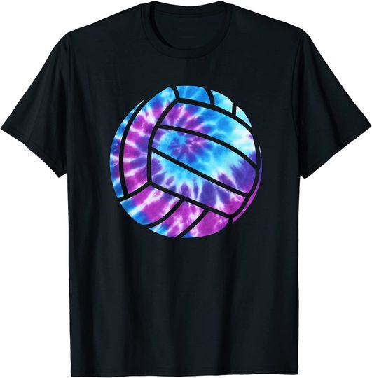Discover Volleyball Tie Dye Blue Purple Teenage T Shirt