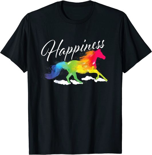 Discover Happiness - Horse Lover Equestrian Horseback Rider T-Shirt