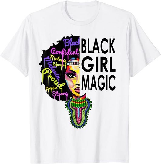 Discover Black Girl Magic t Shirt African Dashiki Outfit Pride Month T-Shirt