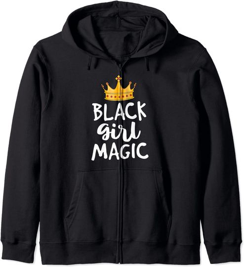 Discover Black Girl Magic Shirts for Women Girls Kids African Queen Zip Hoodie