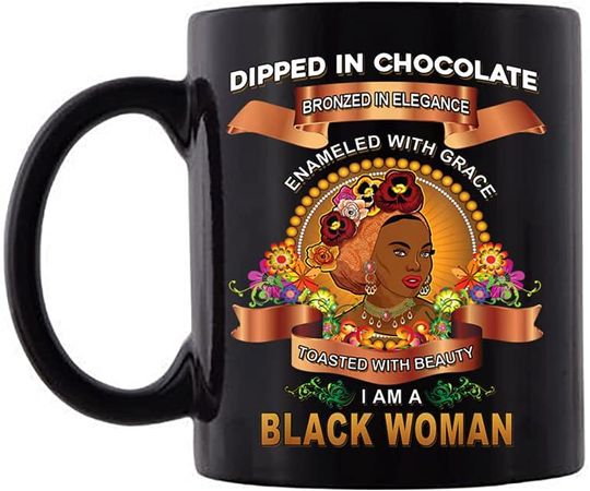 Discover I Am Black History Month Black Girl Magic Afro Melanin Queen Mug, Juneteenth Mug, Black Women Mug, Customized Mug, Personalized Mug