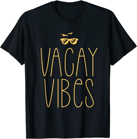 Discover Vacay Vibe Vacationer Summer Sun Beach Vacation Holiday T-Shirt