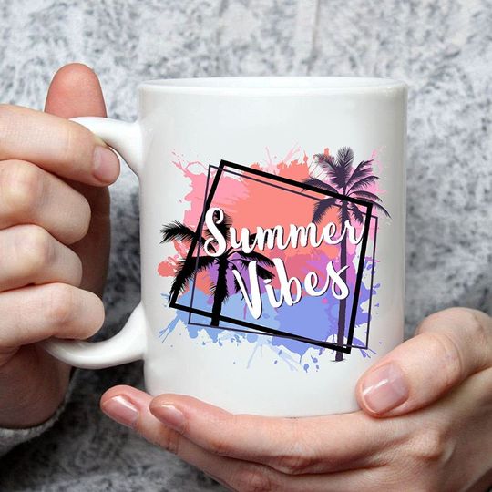 Discover Miniot Summer Vibes, Summer Vacation Mug - The Funny Coffee Mugs For Halloween, Holiday, Christmas Party Decoration 11-15 Ounce Cettire