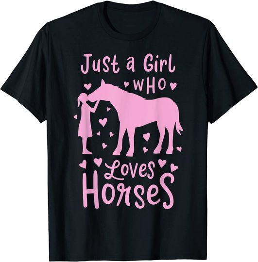 Discover Just A Girl Who Loves Horses Horse Lover Show Jumping T-Shirt