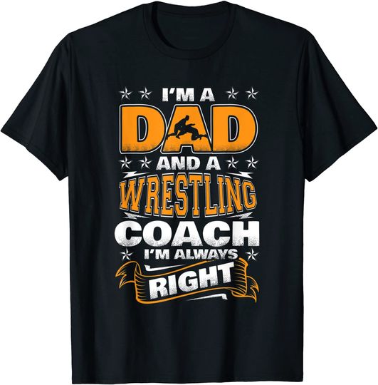 Discover Gifts for Men Wrestling Coach Freestyle Wrestling Dad T Shirt