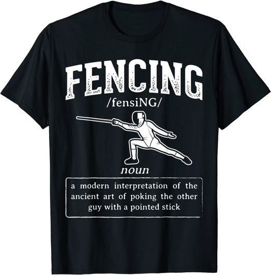 Discover Fencer Design Dictionary Fencing T-Shirt