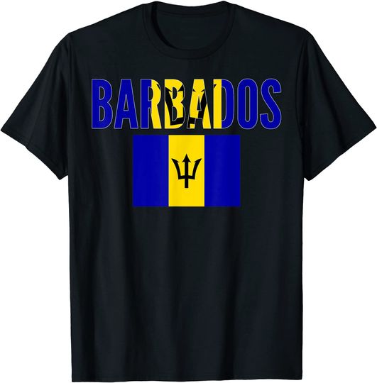 Discover Barbados Country Flag T Shirt