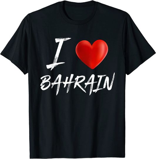 Discover I Heart Love Bahrain Tourist Souvenir T Shirt