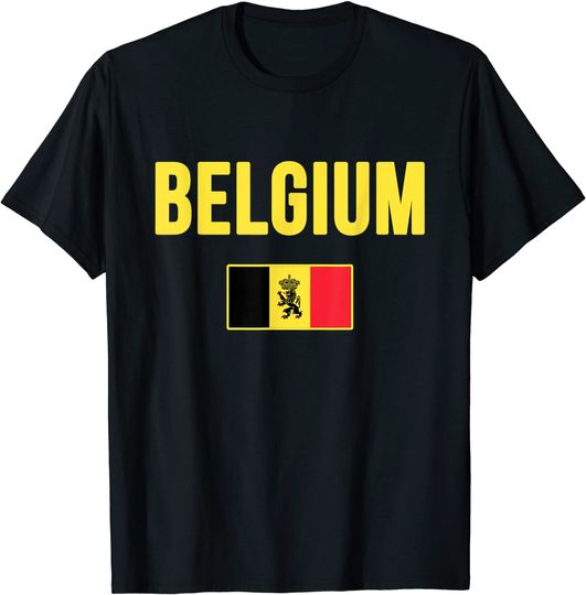 Discover Belgium Flag Souvenir T Shirt