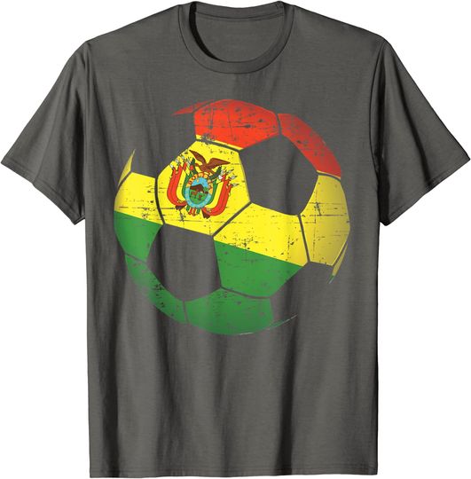 Discover Bolivia Soccer Ball Flag T Shirt