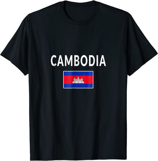 Discover Cambodia Flag T Shirt