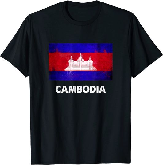 Discover Cambodia Flag Cambodian T Shirt