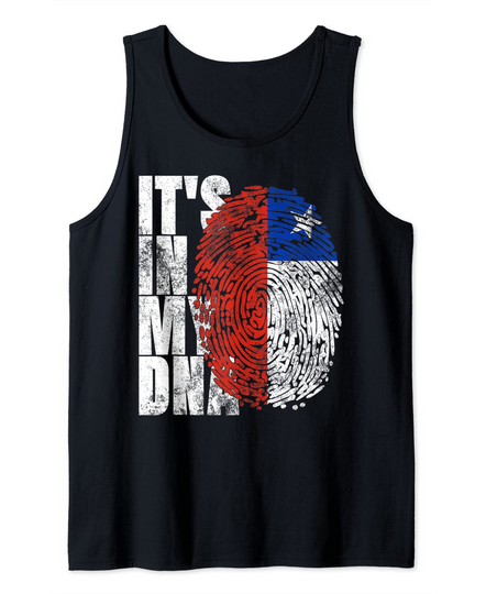 Discover It's In My DNA Chilean Hispanic Chile Flag Tank Top