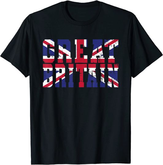 Discover Britain United Kingdom Flag Vintage T Shirt