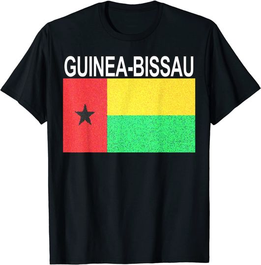 Discover Guinea-Bissau Flag Artistic Design T Shirt