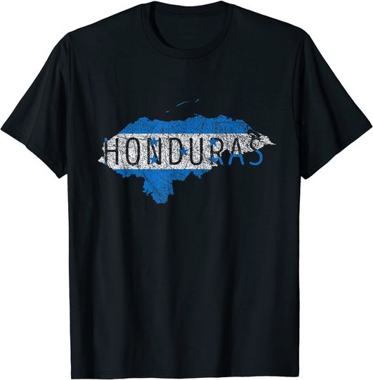 Discover Honduran Map and Flag Souvenir T Shirt