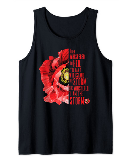 Discover Veterans Red poppy, I am the storm, Inspire Tank Top