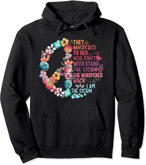 Discover I am storm they whispered her you can't withstand Feminist Pullover Hoodie
