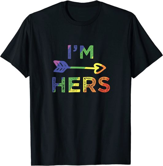 Discover Lesbian Couple I'm Hers She's Mine Matching LGBT Pride T Shirt