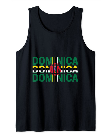Discover Dominica Flag Tank Top