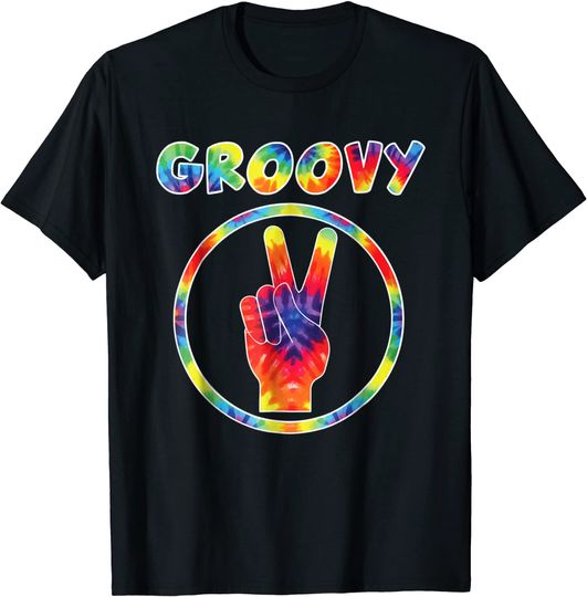 Discover Groovy 70's Tie Dye Vintage Tee For Retro Party T Shirt