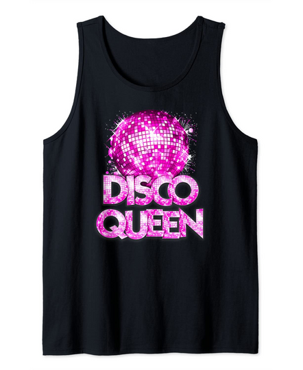 Discover Disco Queen 70's Disco Themed Vintage Seventies Costume Tank Top