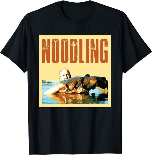 Discover Noodling Catfish Muddy Flathead Fishing T Shirt