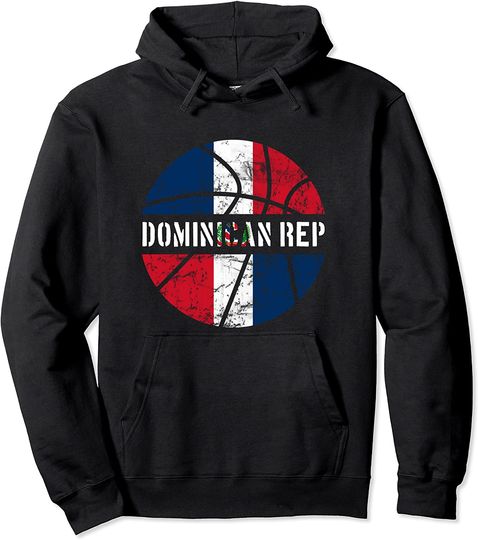Discover Dominican Flag Basketball Pullover Hoodie