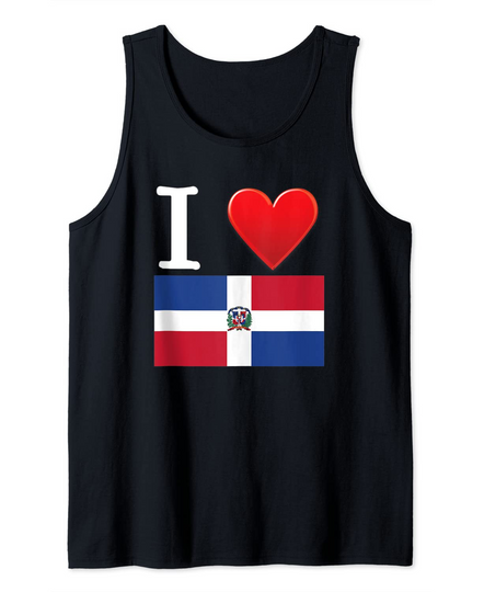 Discover I Heart Love Dominican Republic Flag Tank Top