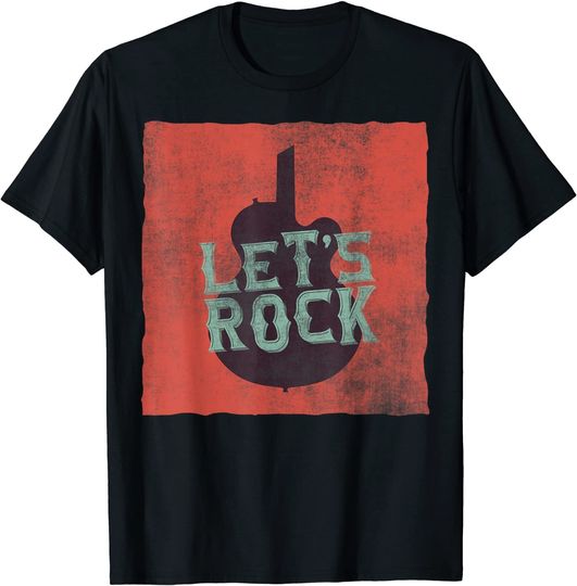 Discover Lets Rock Rock & Roll Guitar Player T Shirt