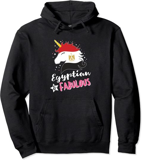 Discover Egyptian Unicorn Flag Pullover Hoodie