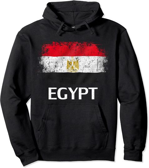 Discover Vintage Egypt Flag Pullover Hoodie