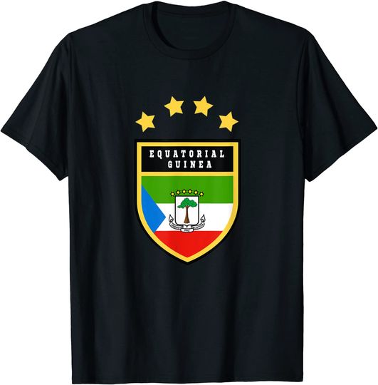 Discover Equatorial Guinea Coat of Arms Flag T-Shirt