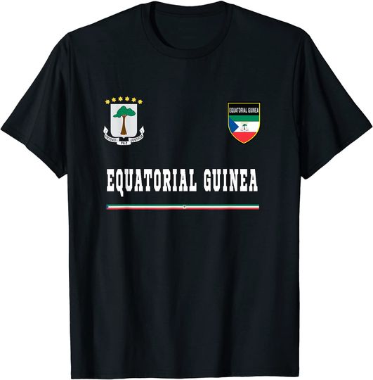 Discover Equatorial Guinea Sport/Soccer Jersey Flag Football T-Shirt