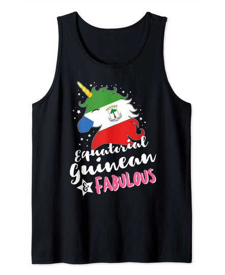 Discover Equatorial Guinean Unicorn Flag Tank Top