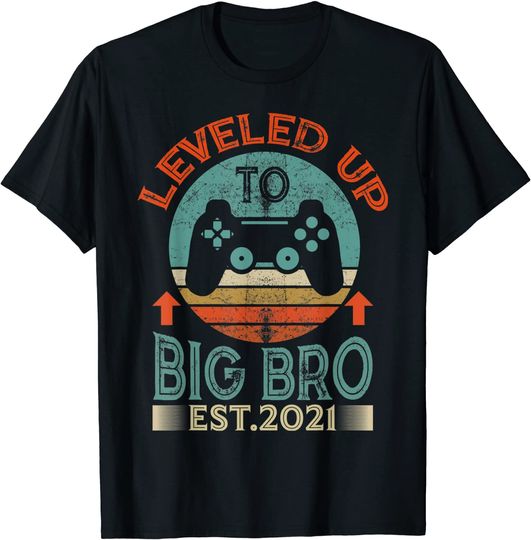 Discover I Leveled Up To Big Brother Promoted To Big Bro T-Shirt