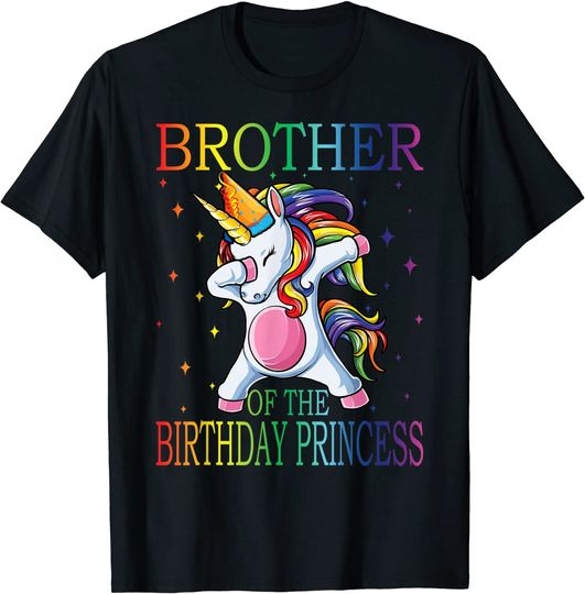 Discover Brother Of The Birthday Princess Unicorn T-Shirt