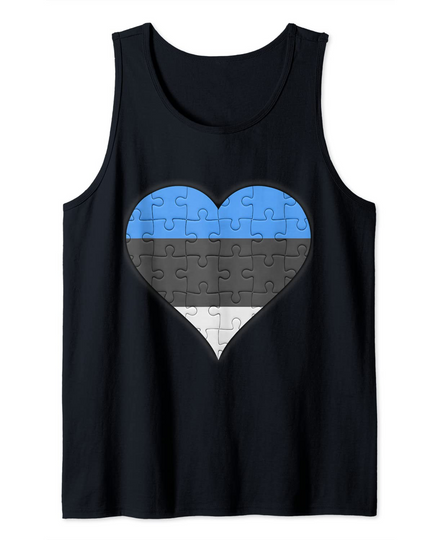 Discover Estonia Flag Heart Tank Top