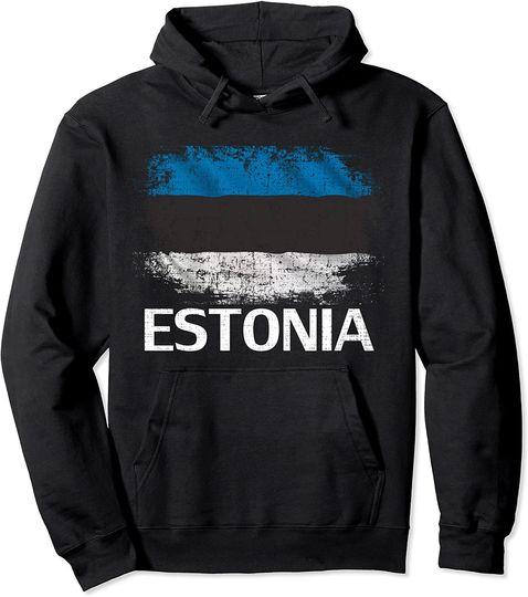 Discover Vintage Estonia Flag For Estonian Gift Pullover Hoodie