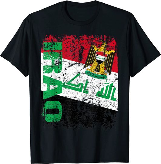 Discover Iraq Vintage Flag T ShirtIRAQ T Shirt