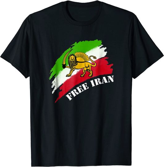Discover Free Iran Flag With Lion T Shirt